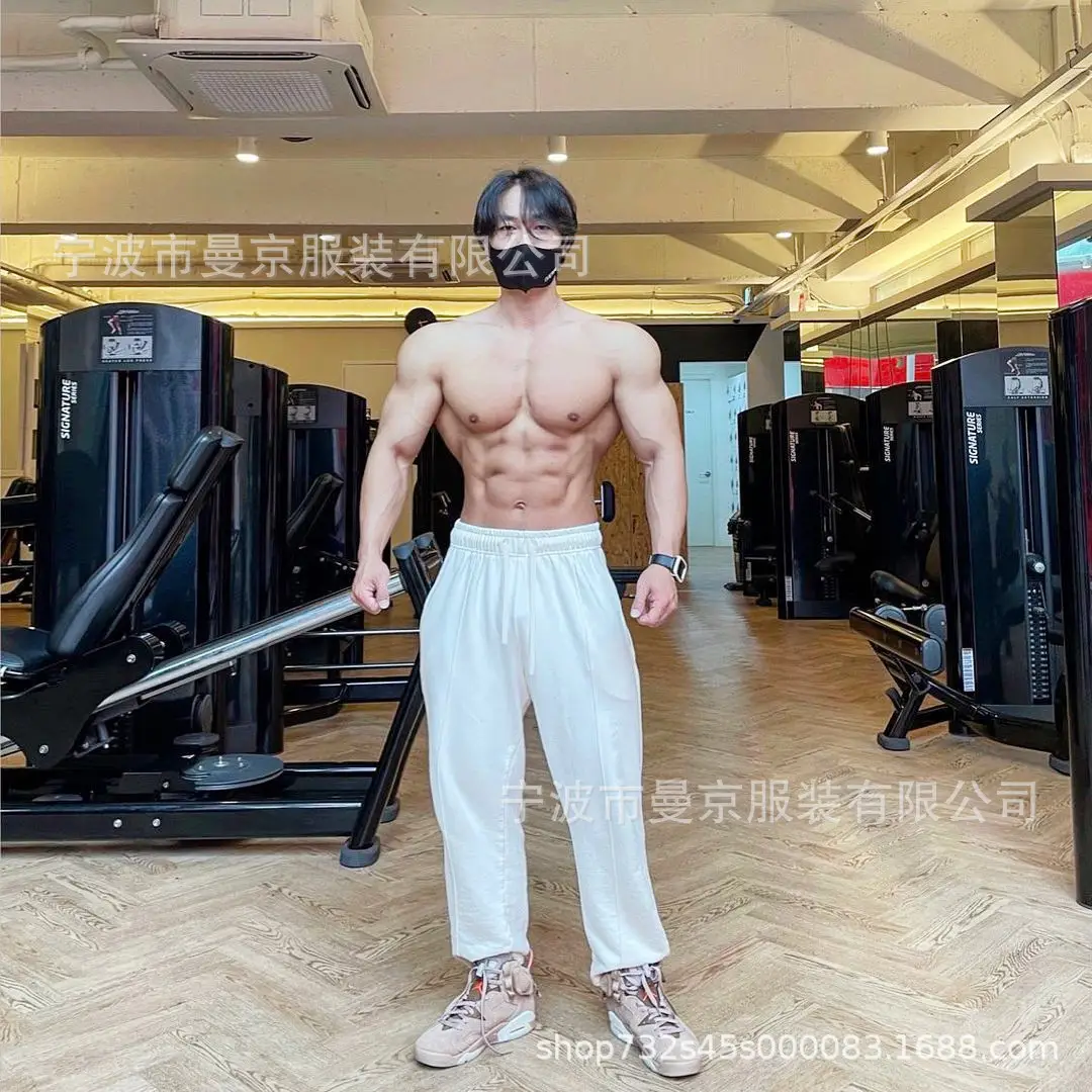 Men's American Gray Sweatpants Straight Fit Winter Training Pants — feature 7