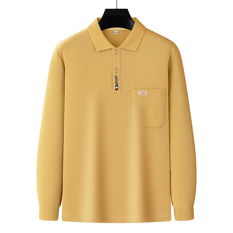 Pure Cotton Men's Long Sleeve T-Shirt Spring Autumn - Image 12