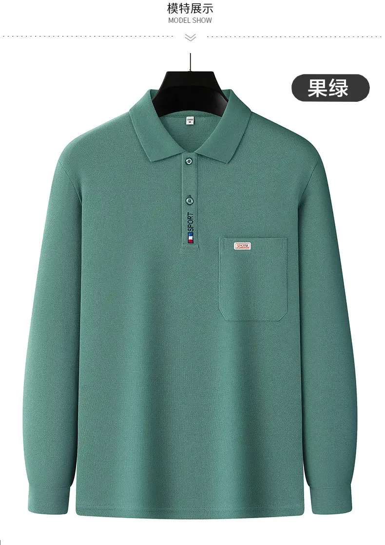 Pure Cotton Men's Long Sleeve T-Shirt Spring Autumn — feature 15