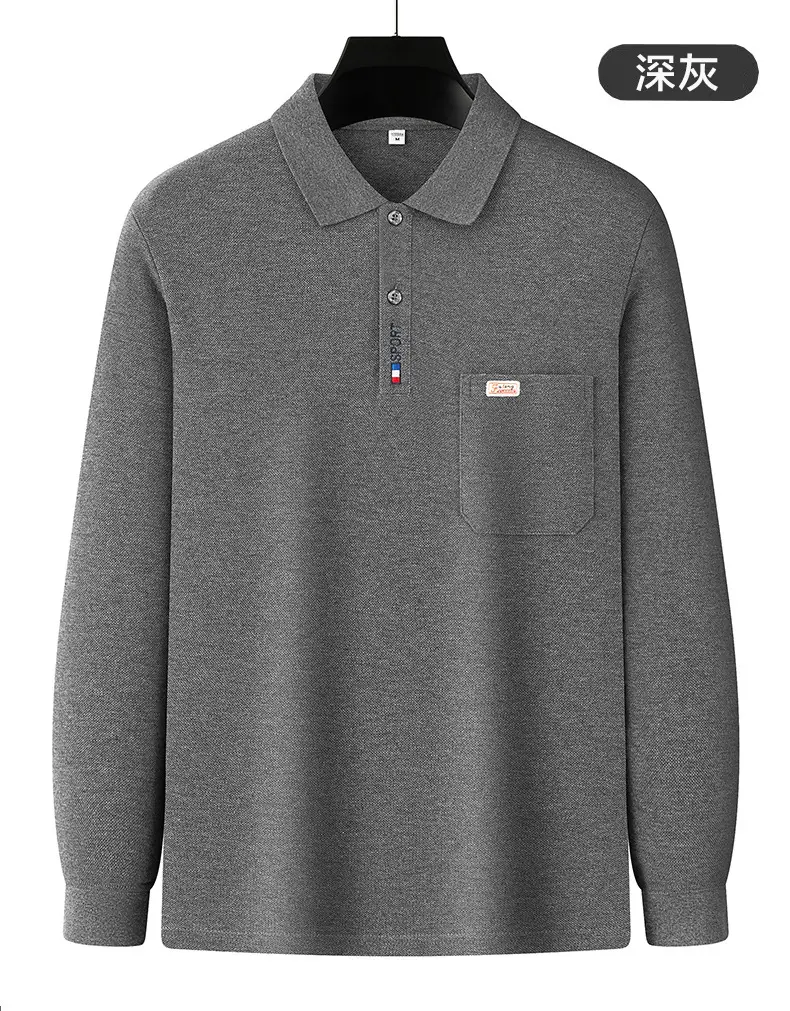 Pure Cotton Men's Long Sleeve T-Shirt Spring Autumn — feature 19