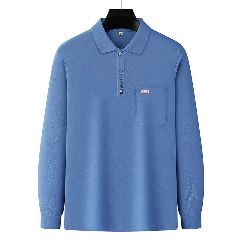 Pure Cotton Men's Long Sleeve T-Shirt Spring Autumn - Image 2