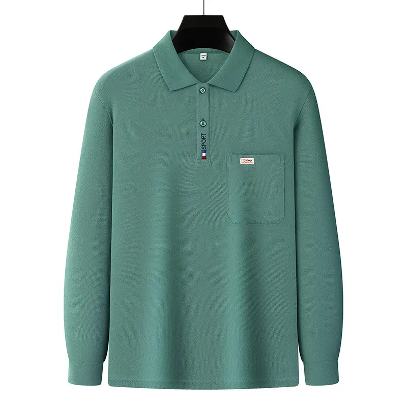 Pure Cotton Men's Long Sleeve T-Shirt Spring Autumn - Image 5