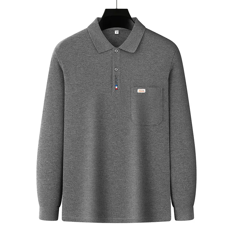 Pure Cotton Men's Long Sleeve T-Shirt Spring Autumn - Image 8
