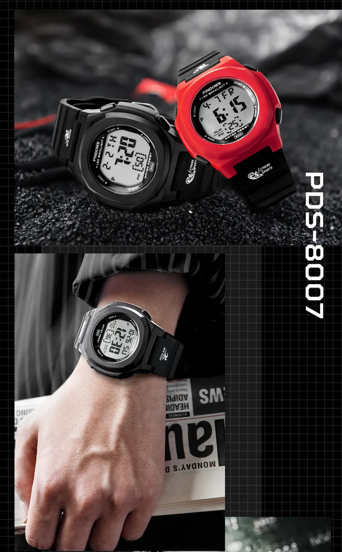 Luminous Digital Watch for Kids with Silicone Strap — feature 7