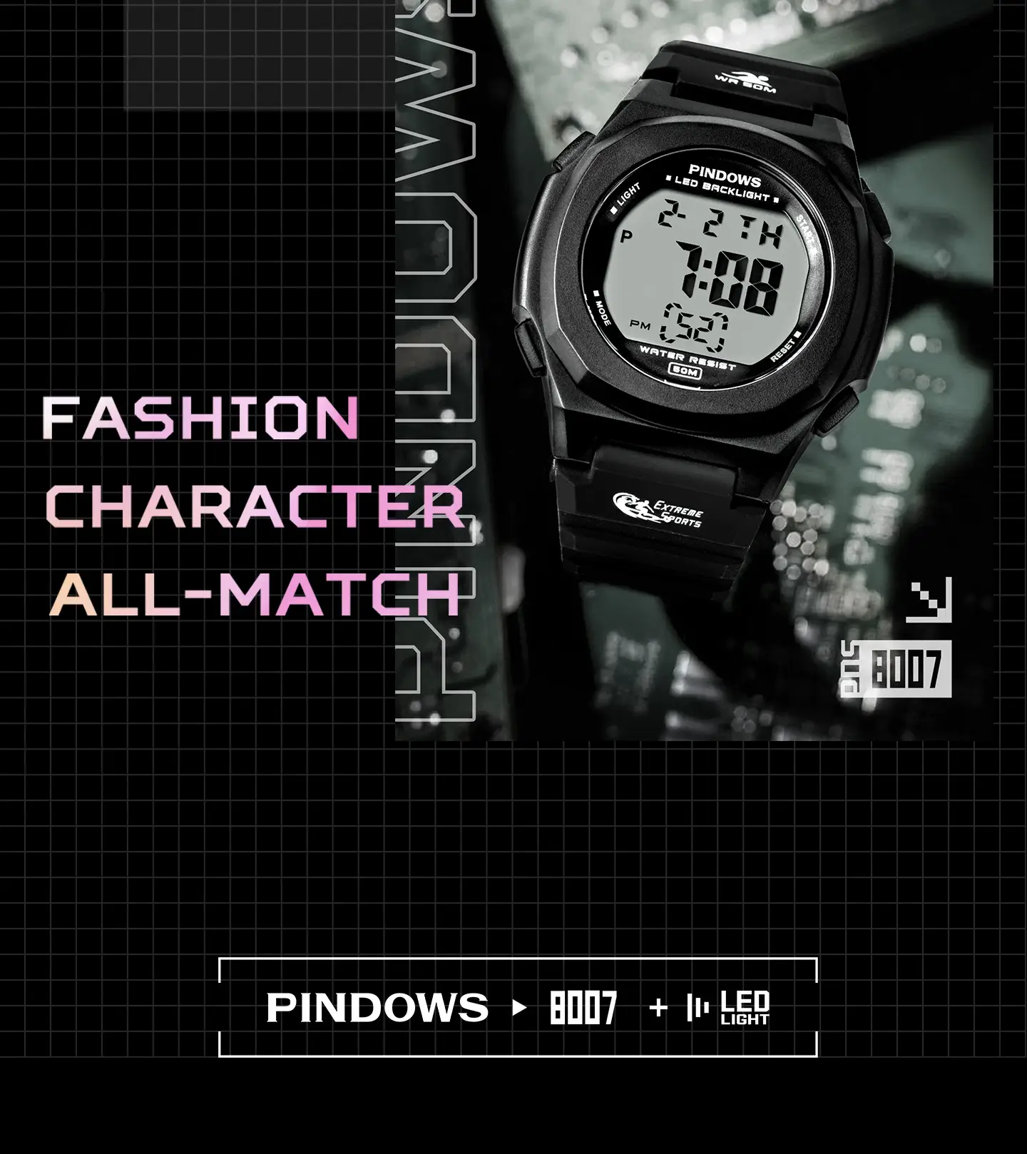 Luminous Digital Watch for Kids with Silicone Strap — feature 8