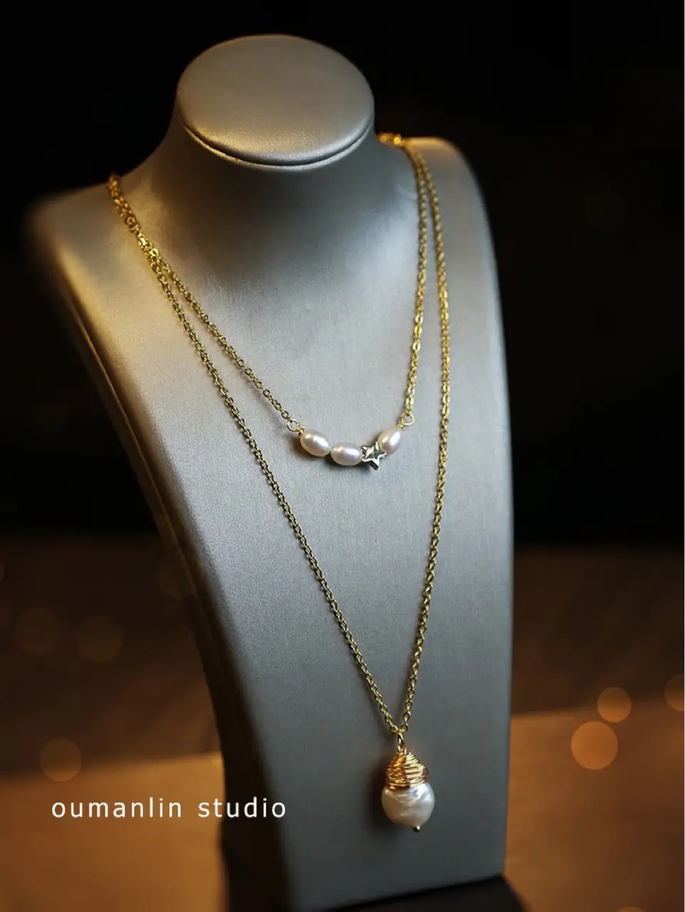 Double-Layer Pearl Necklace for Women Light Luxury — feature 2