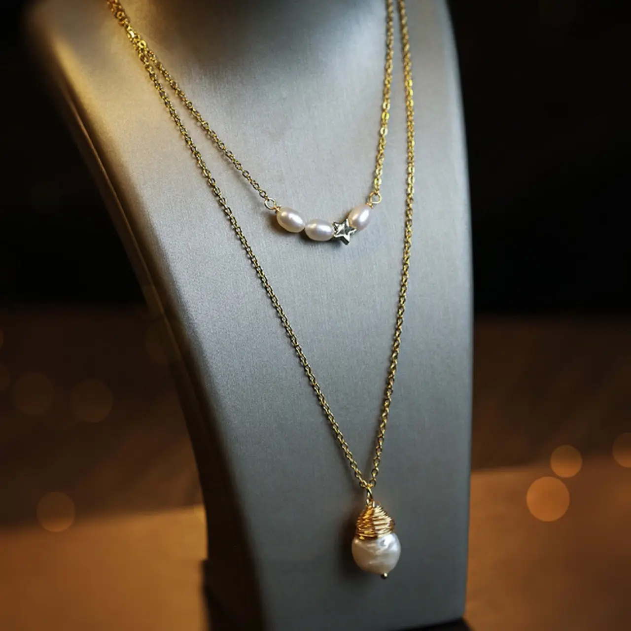 Double-Layer Pearl Necklace for Women Light Luxury — feature 8