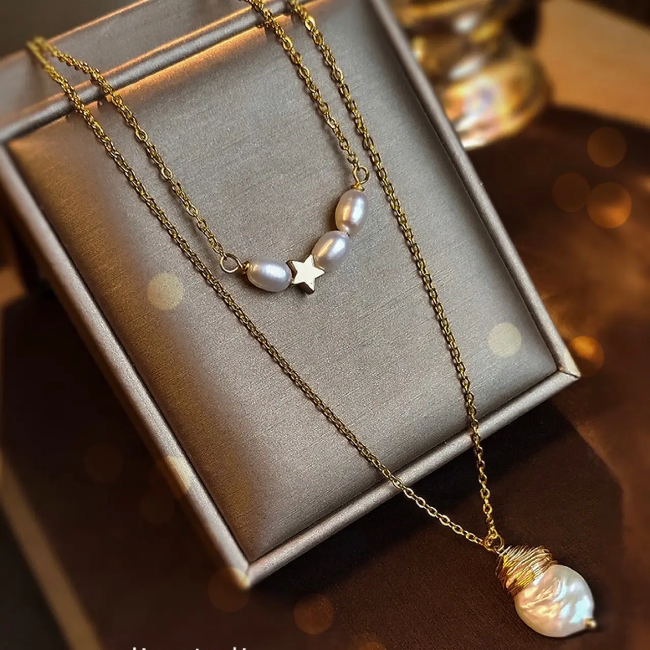 Double-Layer Pearl Necklace for Women Light Luxury — feature 9