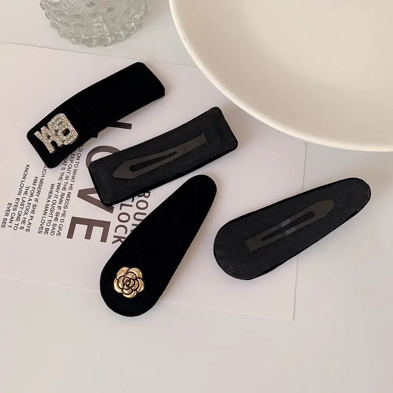 2022 Black Flocking Hair Clip for Bangs & Headdress - Image 21