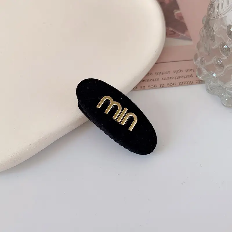 2022 Black Flocking Hair Clip for Bangs & Headdress - Image 11