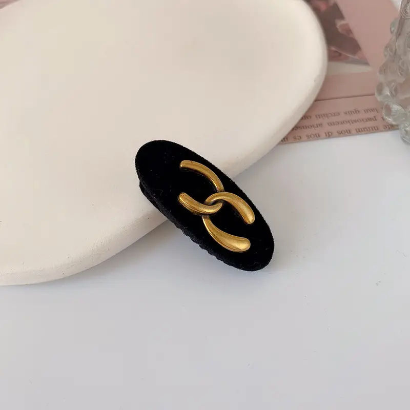 2022 Black Flocking Hair Clip for Bangs & Headdress - Image 12