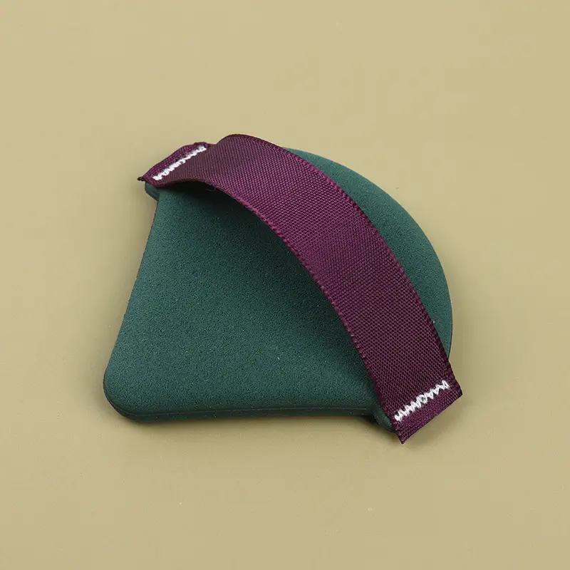 Flannel Fabric Makeup Sponge Set Green Purple - Image 4