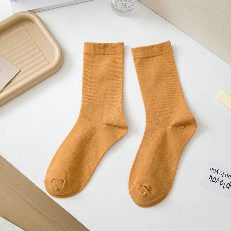 White Socks for Women, Pure Cotton, Odor-Resistant, Seamless Maternity Socks, Spring and Autumn Style, Loose-Fitting Long Socks, Sweat-Absorbent and Breathable