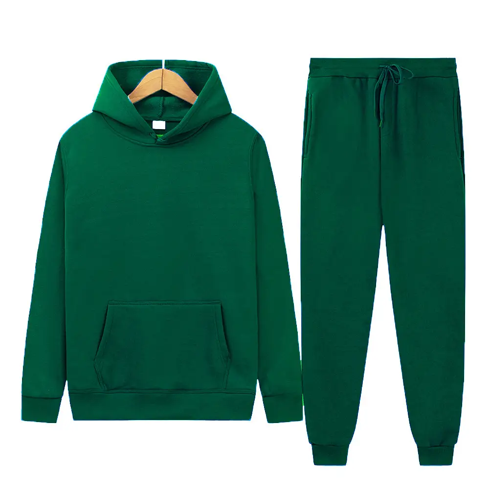 Foreign trade Men's sports suit solid color light board fleece warm autumn and winter sweater hoodie loose sports pullover