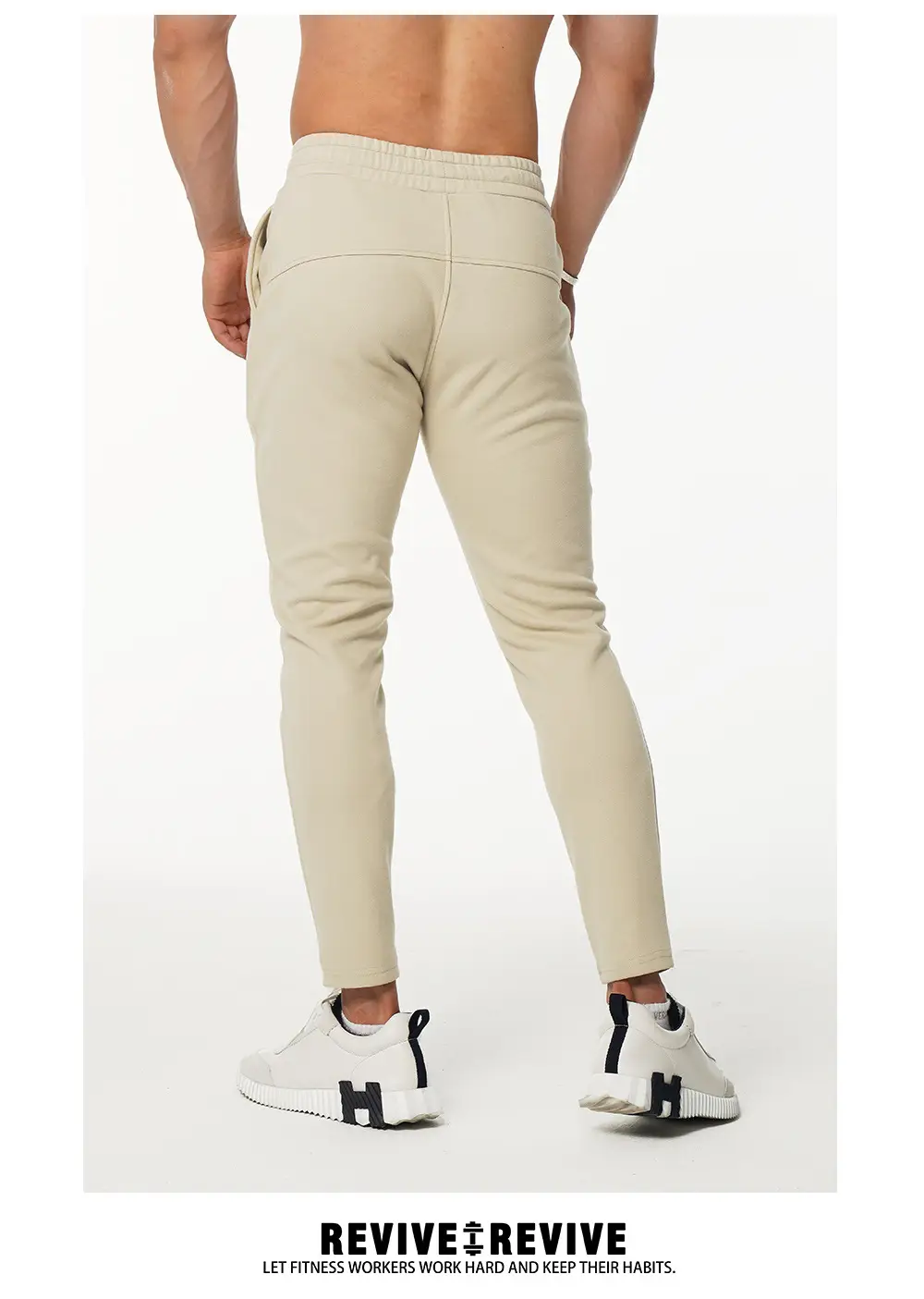 Men Slim Fit Sports Pants Black Running Training — feature 3