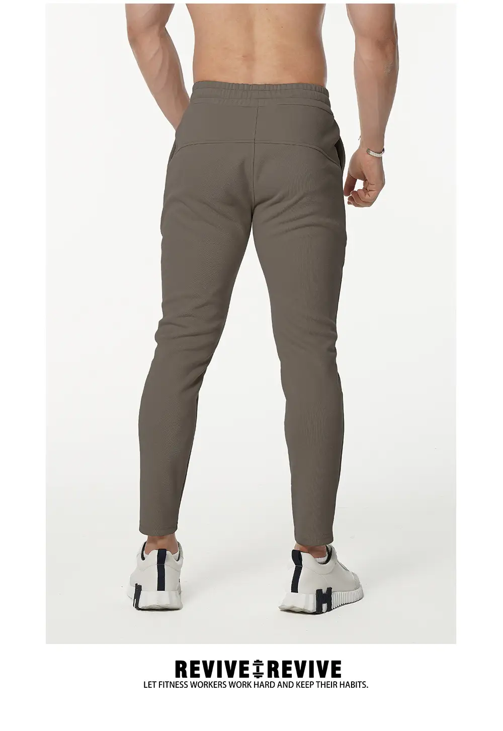 Men Slim Fit Sports Pants Black Running Training — feature 7