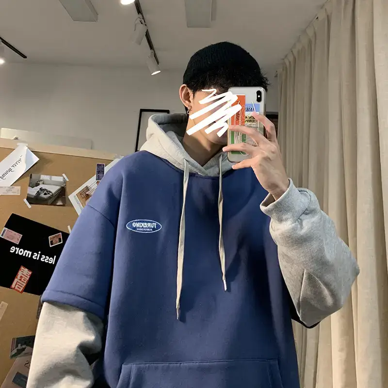 Grey Hooded Sweatshirt Set Harajuku Style 7714 - Image 8