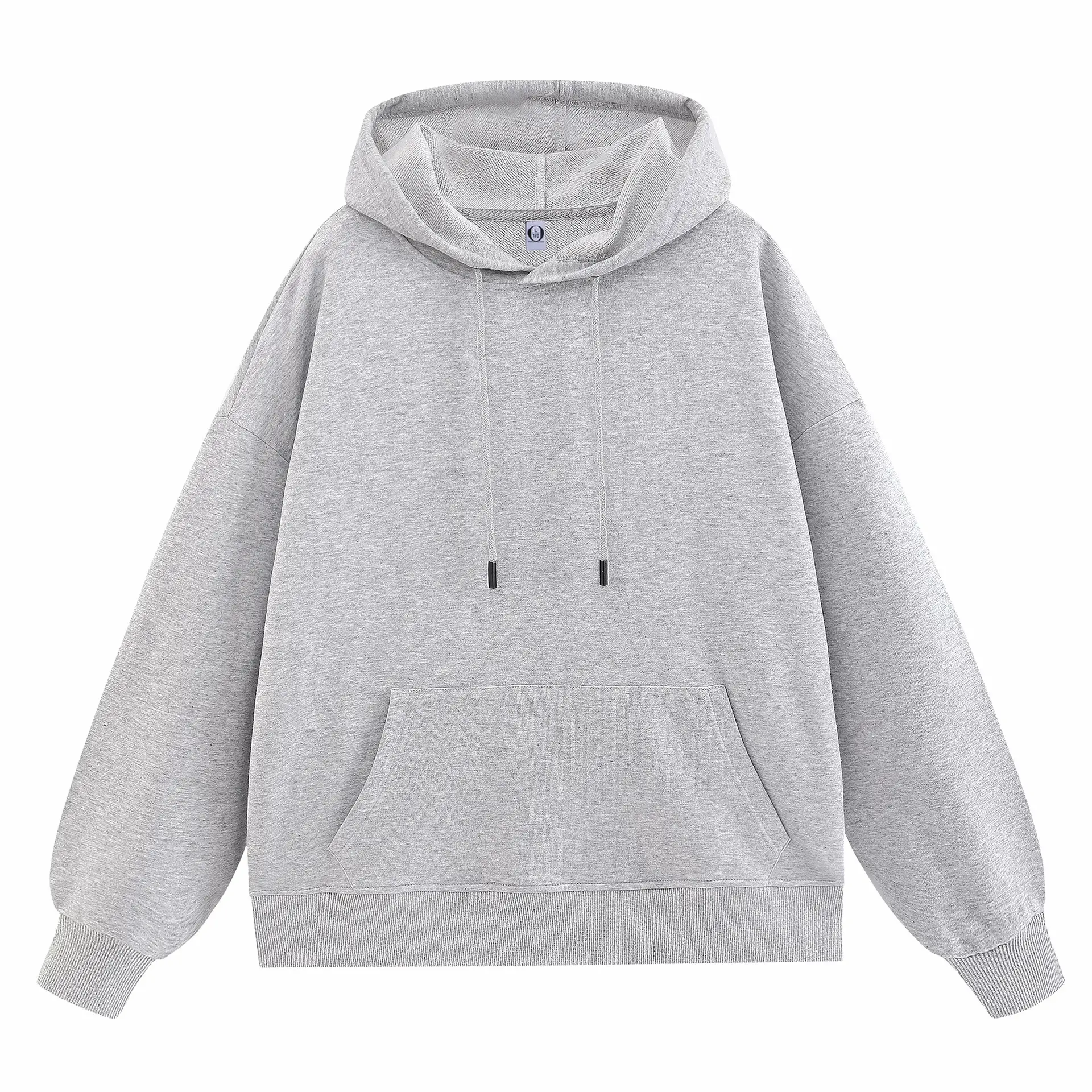 300g Cream Hooded Cotton Sweater with Drawstring - Image 5