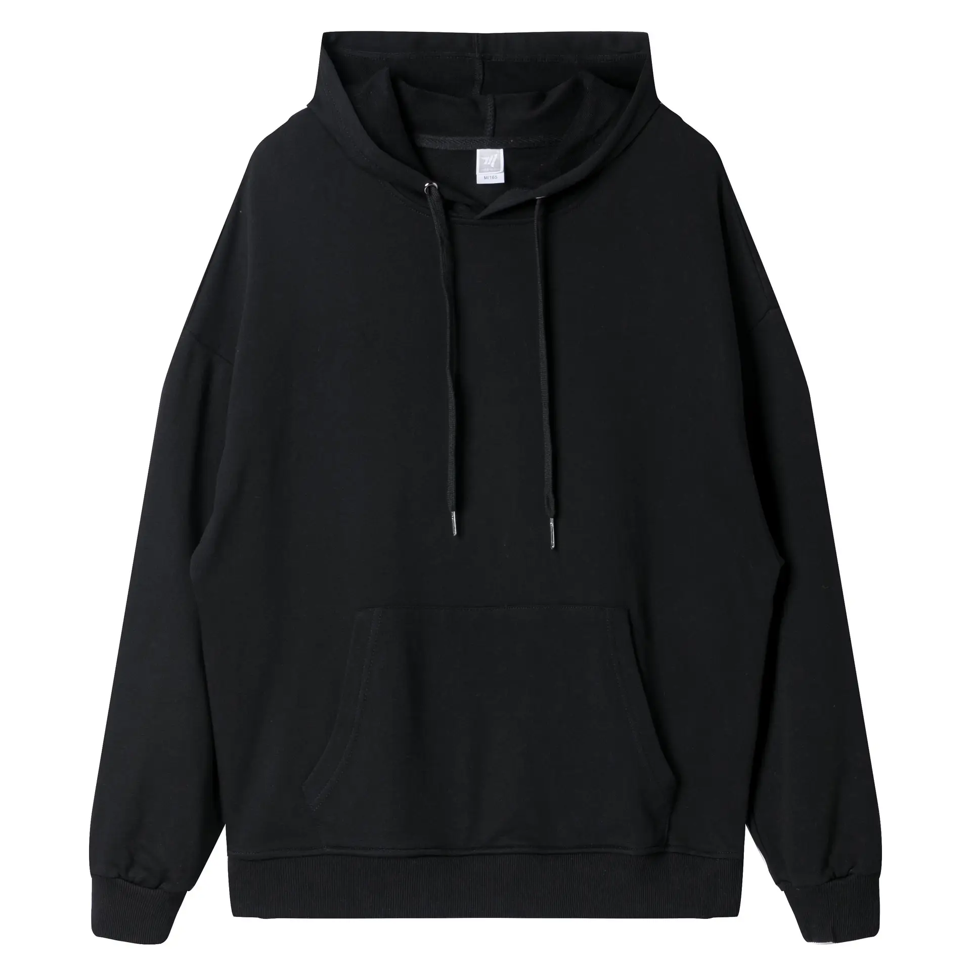 300g Cream Hooded Cotton Sweater with Drawstring - Image 2