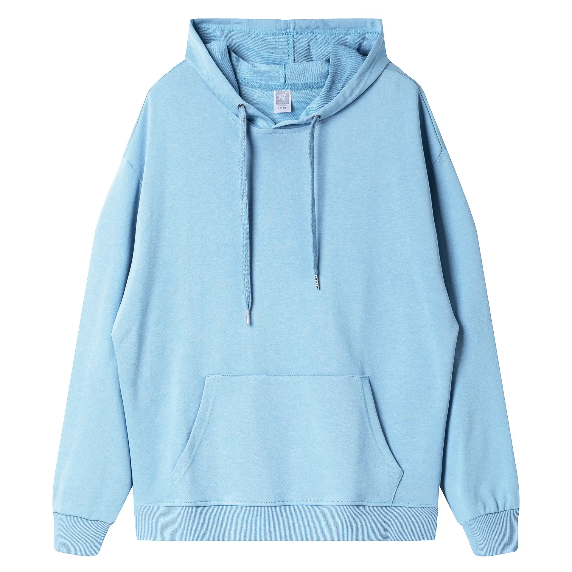 300g Cream Hooded Cotton Sweater with Drawstring - Image 6