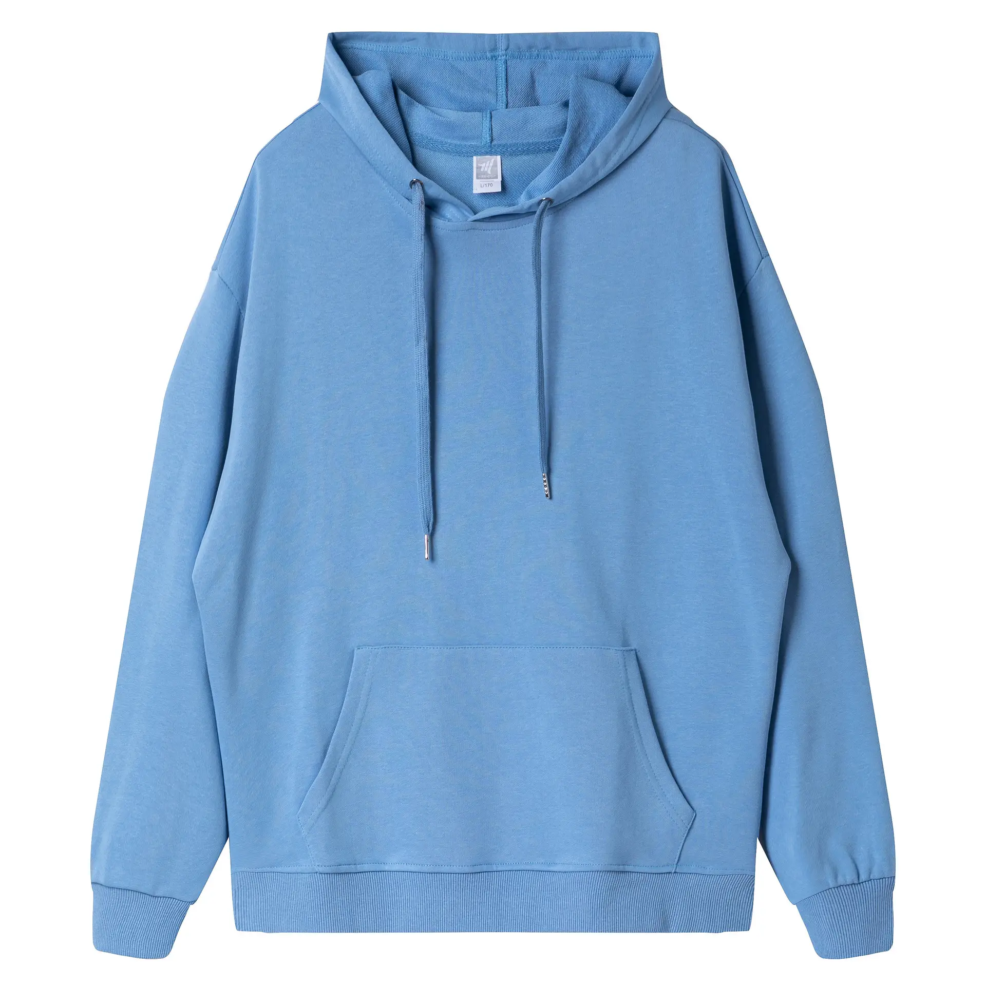 300g Cream Hooded Cotton Sweater with Drawstring - Image 7