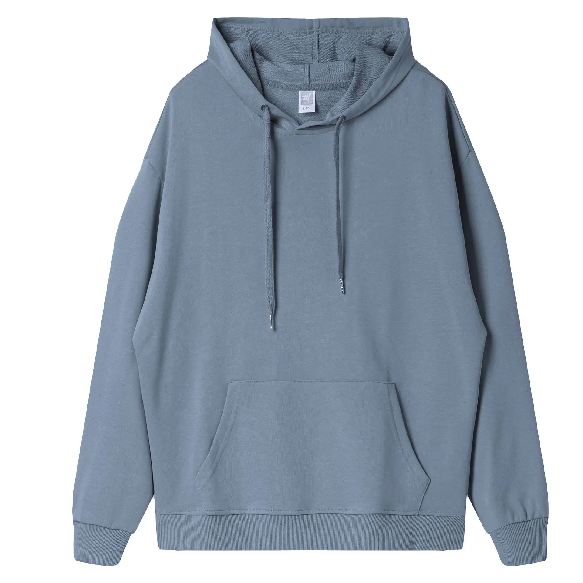 300g Cream Hooded Cotton Sweater with Drawstring - Image 8