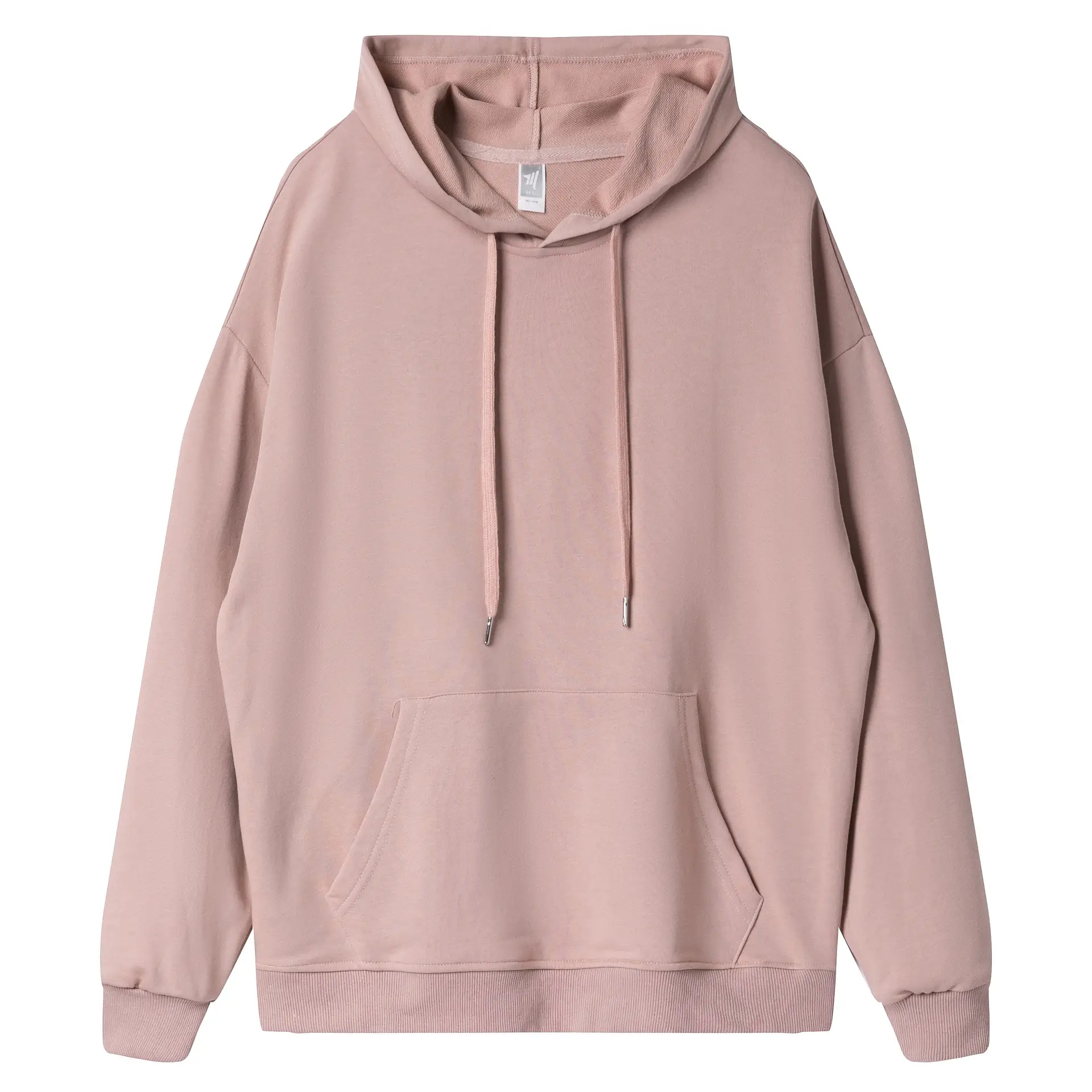 300g Cream Hooded Cotton Sweater with Drawstring - Image 9
