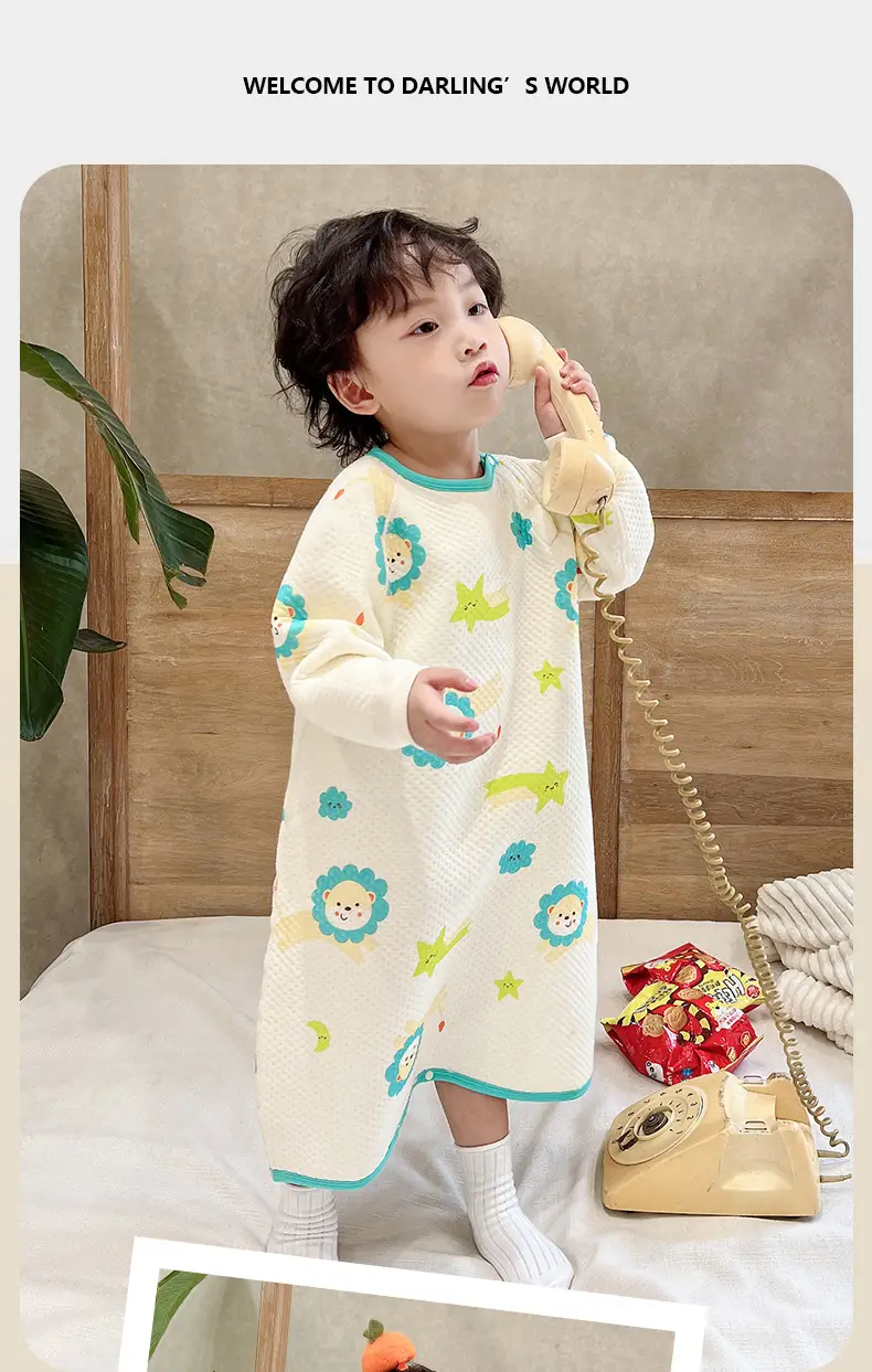 Children's Quilted Sleep Bag Baby's Kick-proof Sleepwear — feature 11