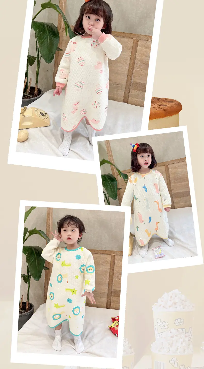 Children's Quilted Sleep Bag Baby's Kick-proof Sleepwear — feature 12