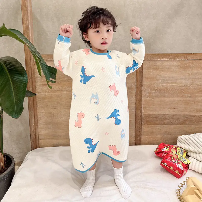 Children's Quilted Sleep Bag Baby's Kick-proof Sleepwear - Image 3