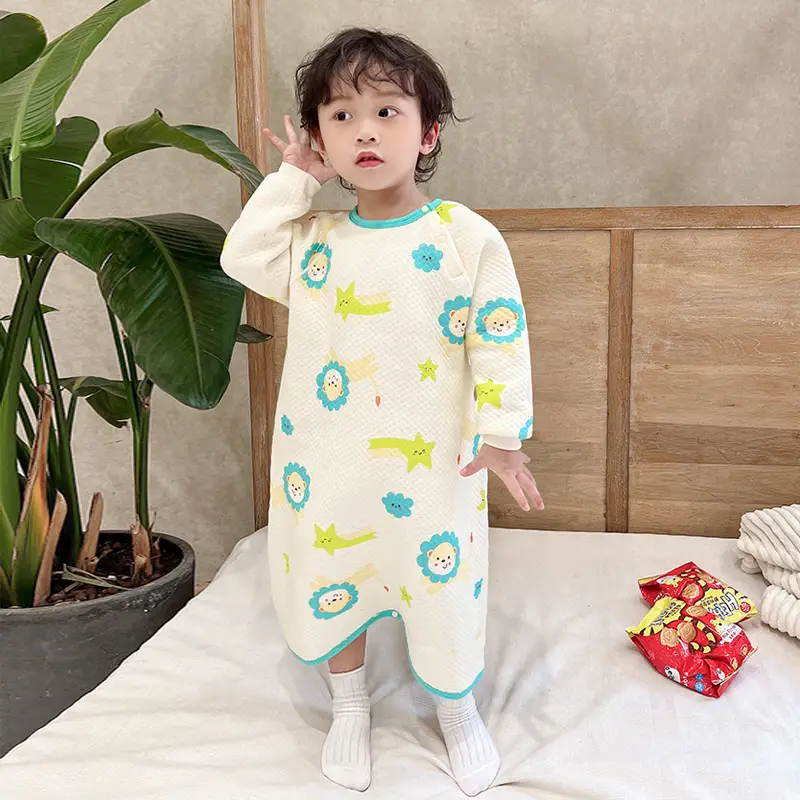 Children's Quilted Sleep Bag Baby's Kick-proof Sleepwear - Image 4