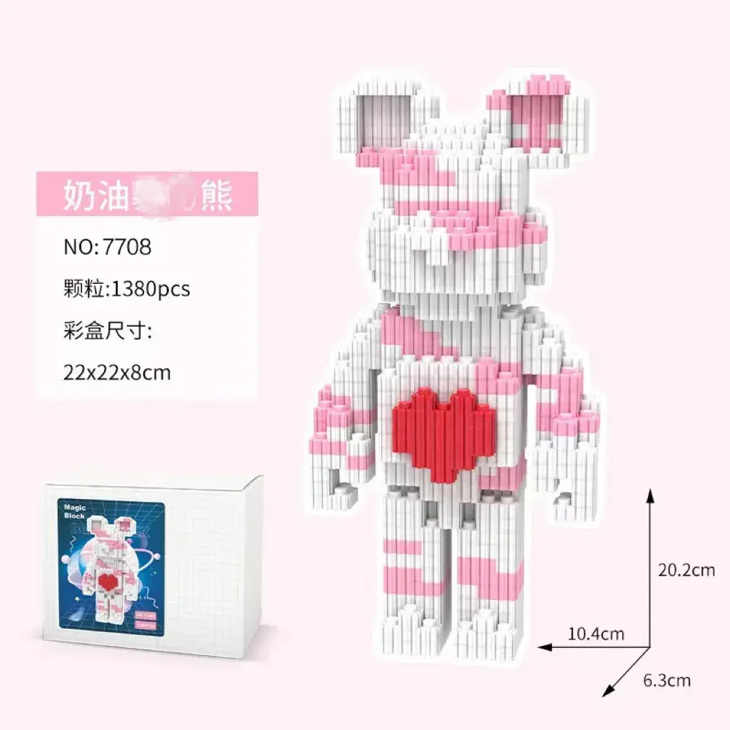 Cross-Border Flower Delivery Building Block Bear - Image 10