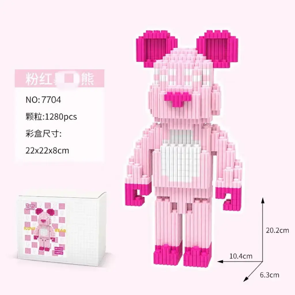 Cross-Border Flower Delivery Building Block Bear - Image 12