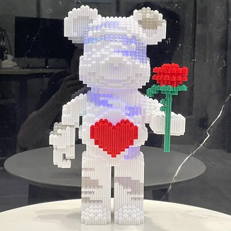 Cross-Border Flower Delivery Building Block Bear - Image 4