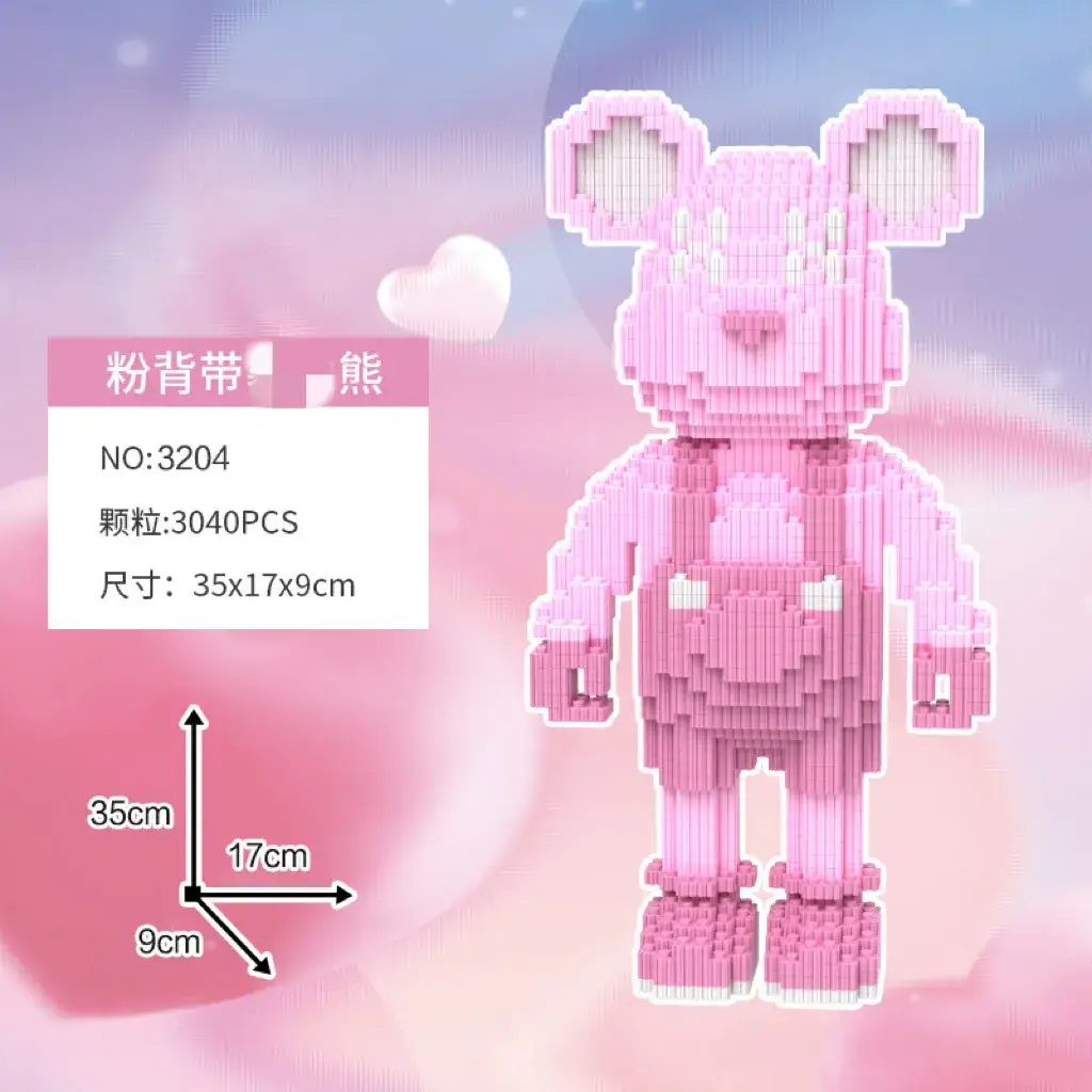 Cross-Border Flower Delivery Building Block Bear - Image 6