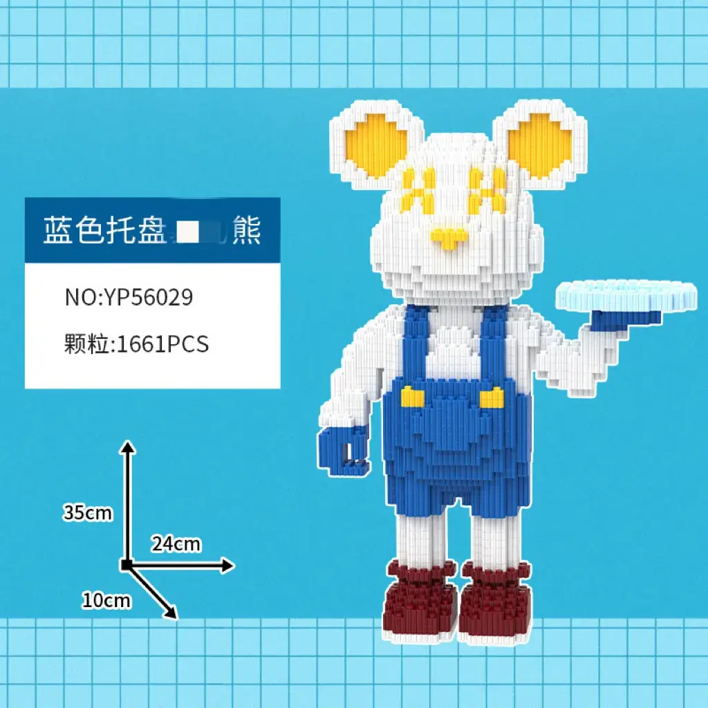 Cross-Border Flower Delivery Building Block Bear - Image 7