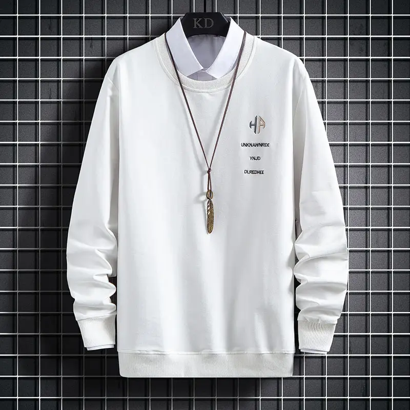 Men Korean Style Grey Sweatshirt with White Pockets — feature 10
