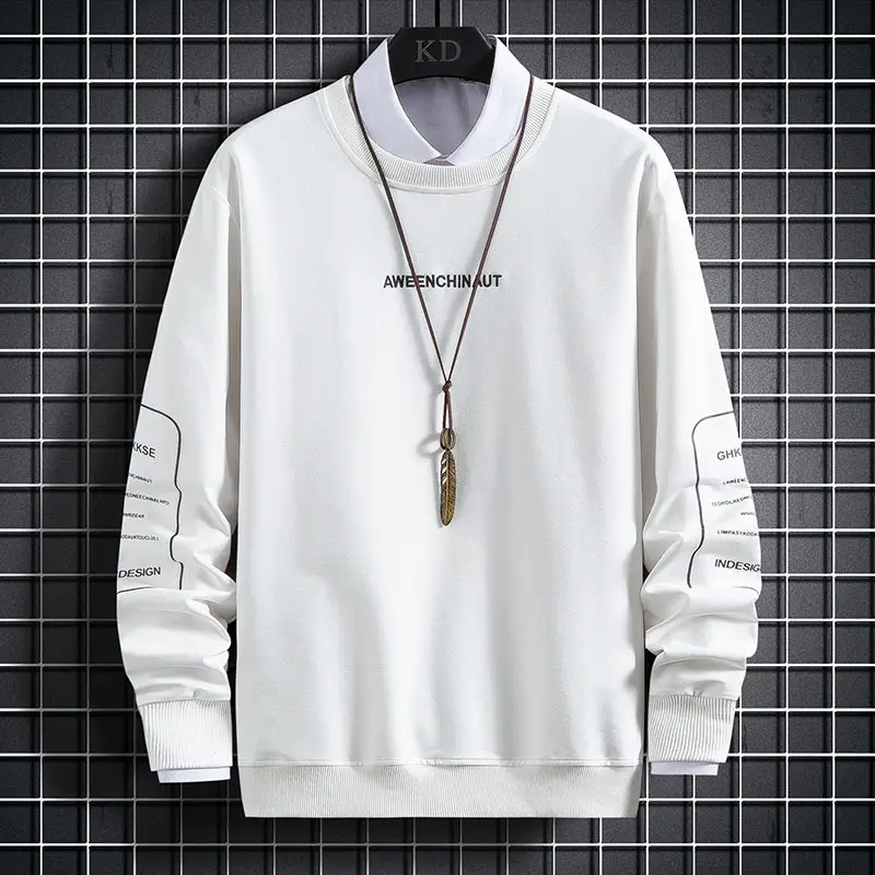 Men Korean Style Grey Sweatshirt with White Pockets — feature 16