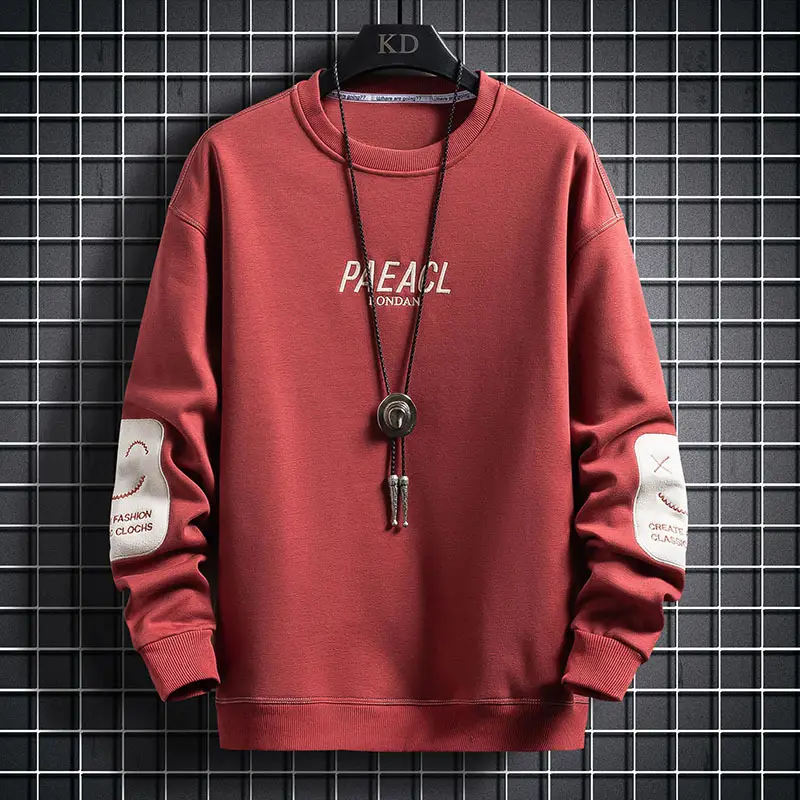 Men Korean Style Grey Sweatshirt with White Pockets — feature 22