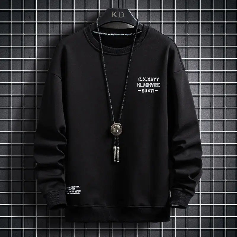 Men Korean Style Grey Sweatshirt with White Pockets — feature 5