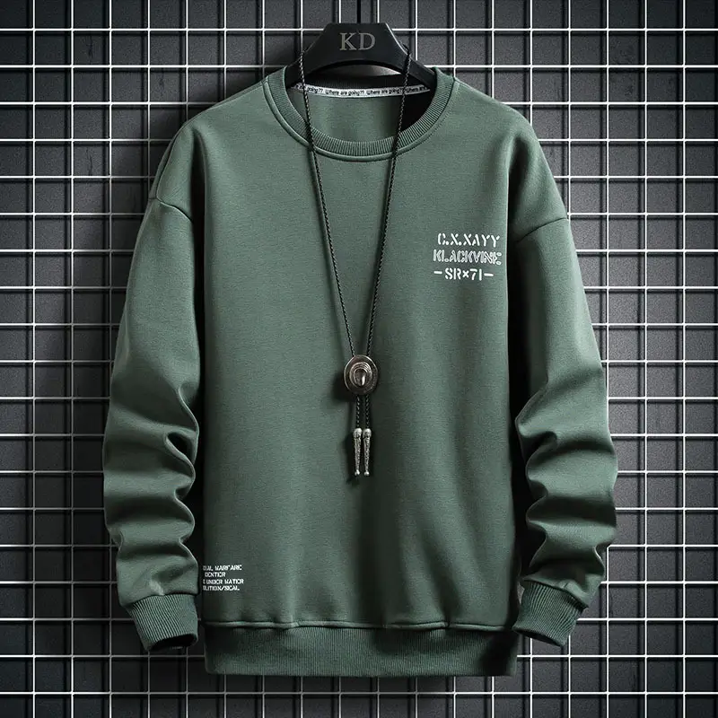 Men Korean Style Grey Sweatshirt with White Pockets — feature 6