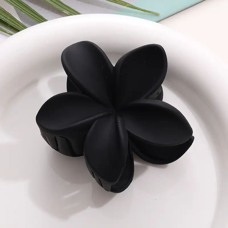 Women's Egg Flower Hair Clips Black Brown All Match - Image 3