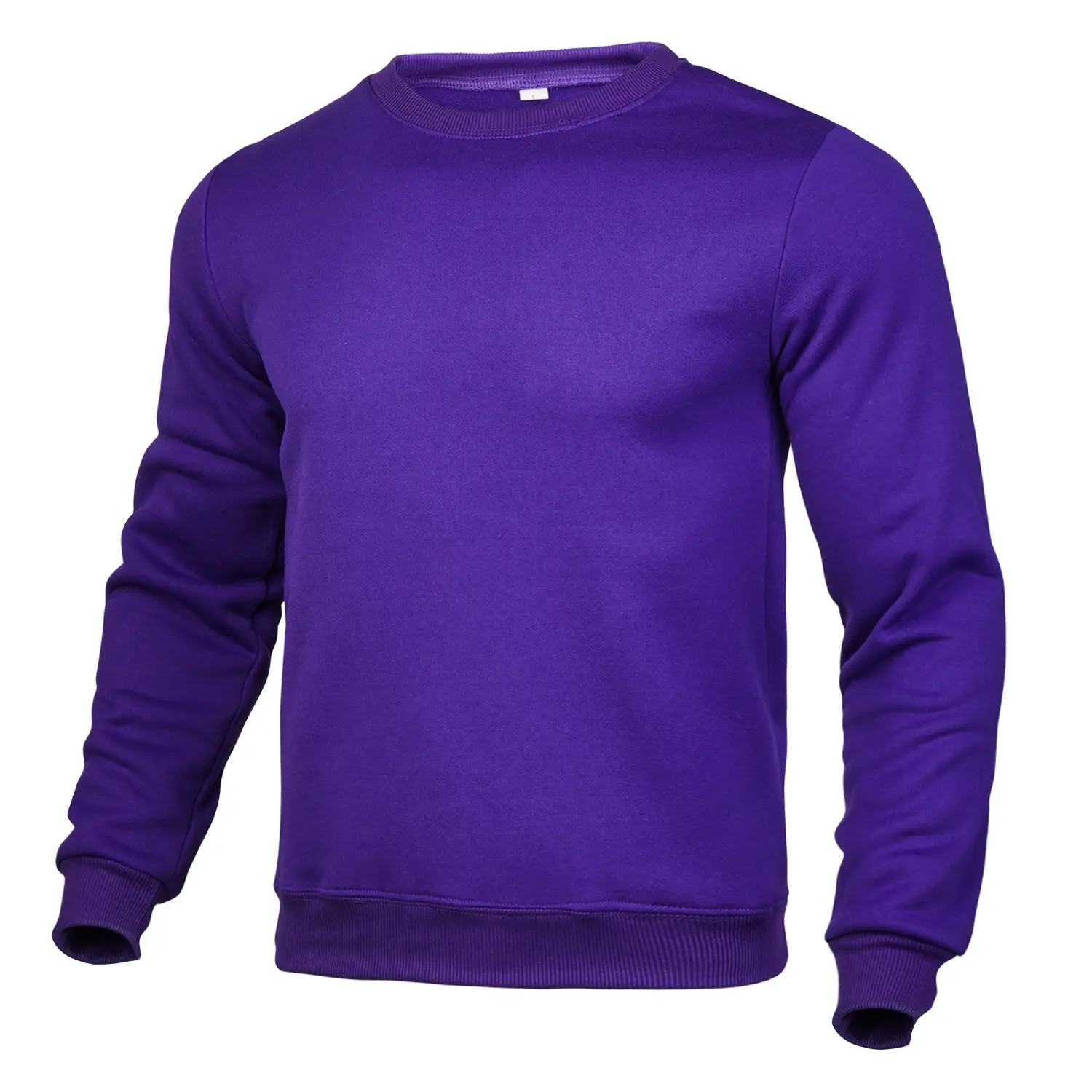 Red Long Sleeve Crewneck Sweatshirt for Men