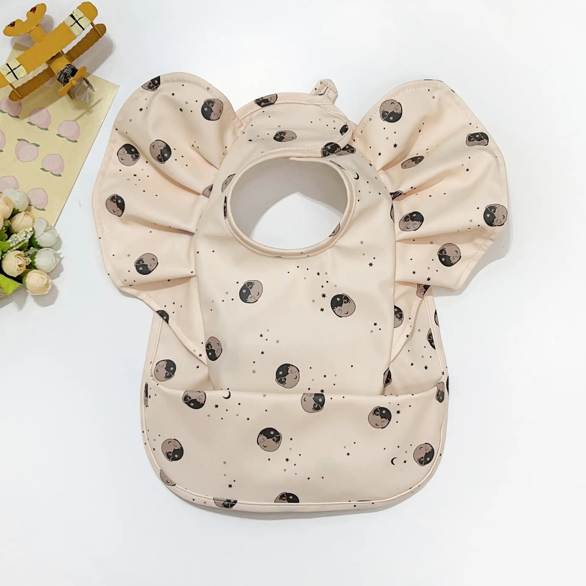 Baby Bibs with Saliva Pockets & Rice Pockets