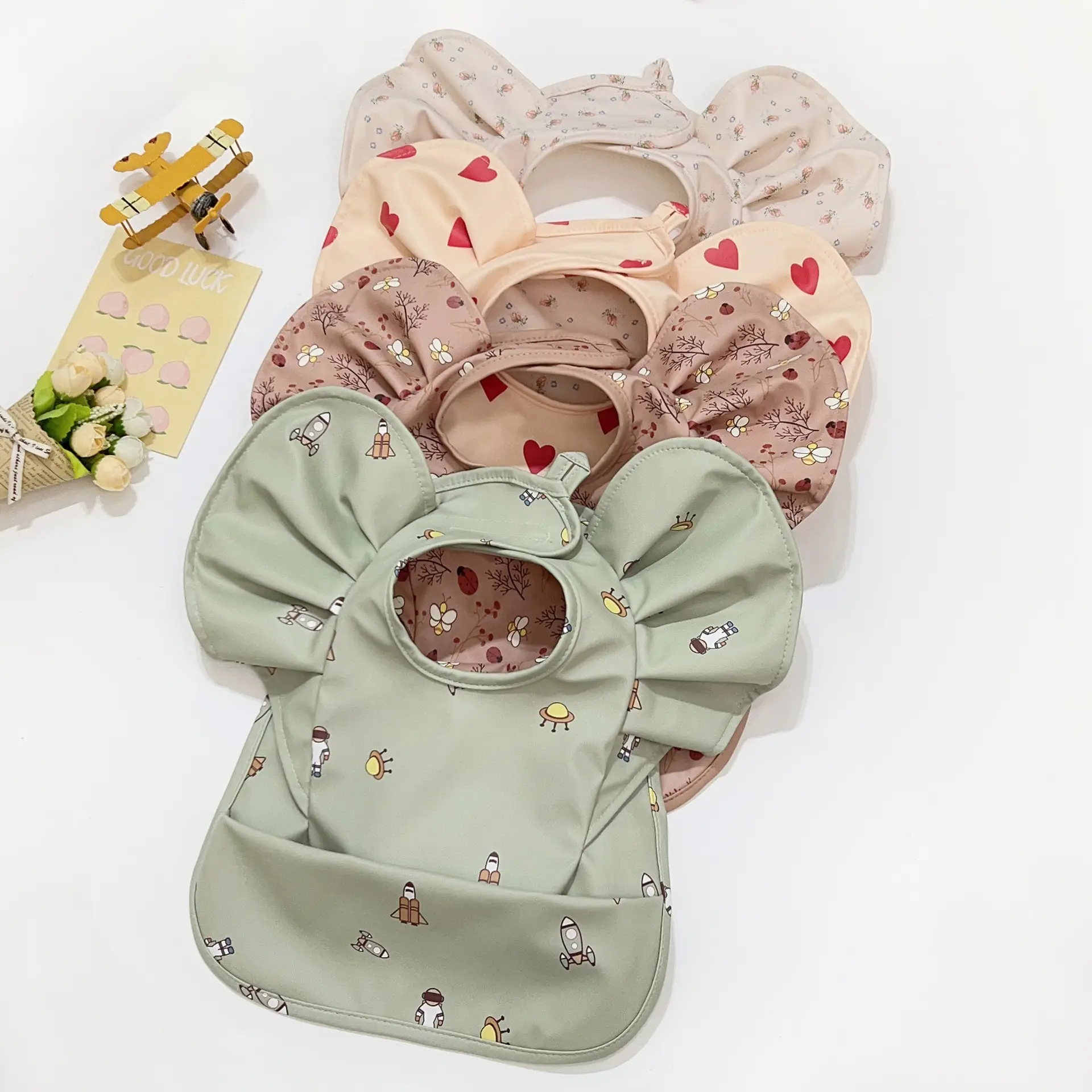 Baby Bibs with Saliva Pockets & Rice Pockets — feature 16