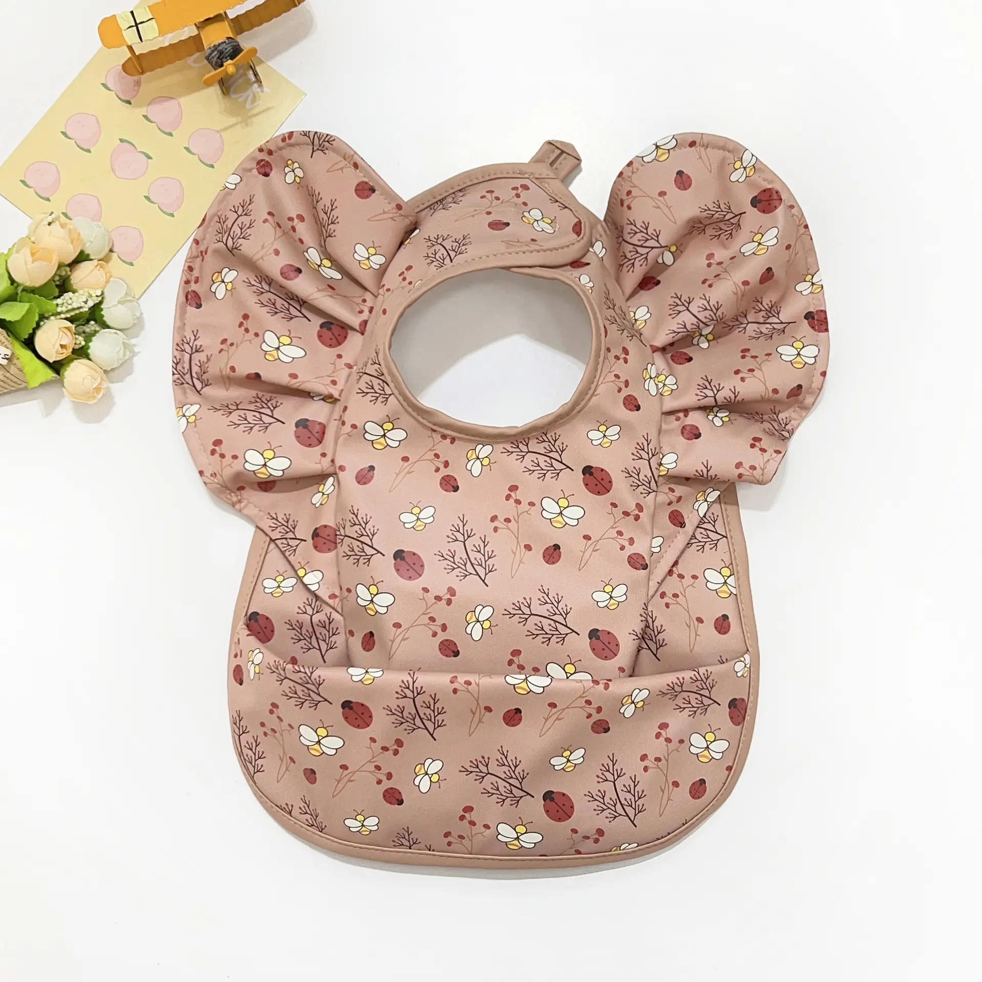 Baby Bibs with Saliva Pockets & Rice Pockets