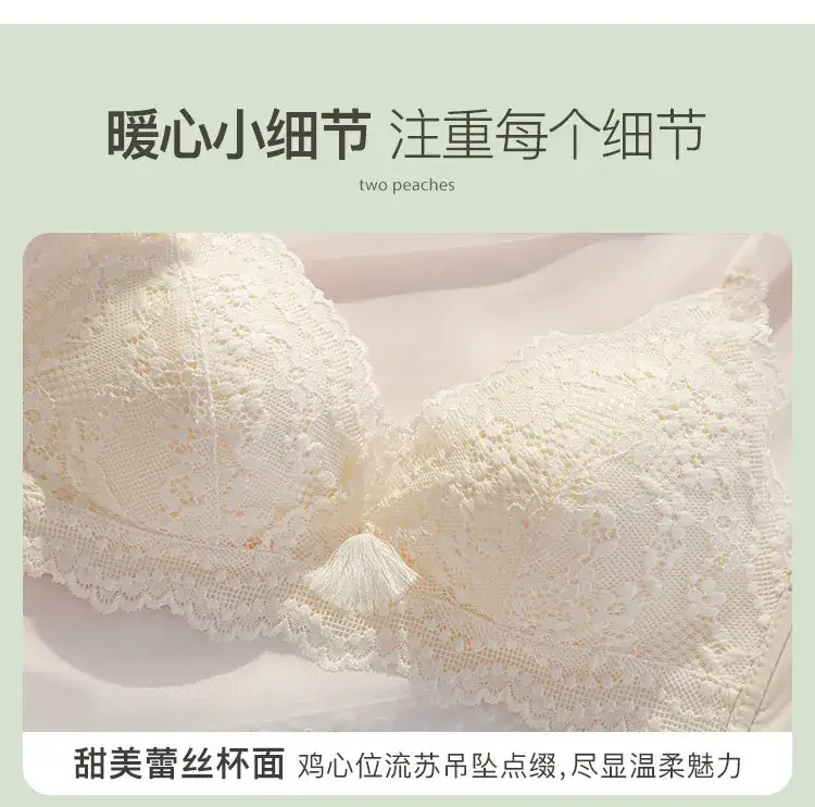 Lace Push Up Bra Red Small Chest 1.2cm — feature 11
