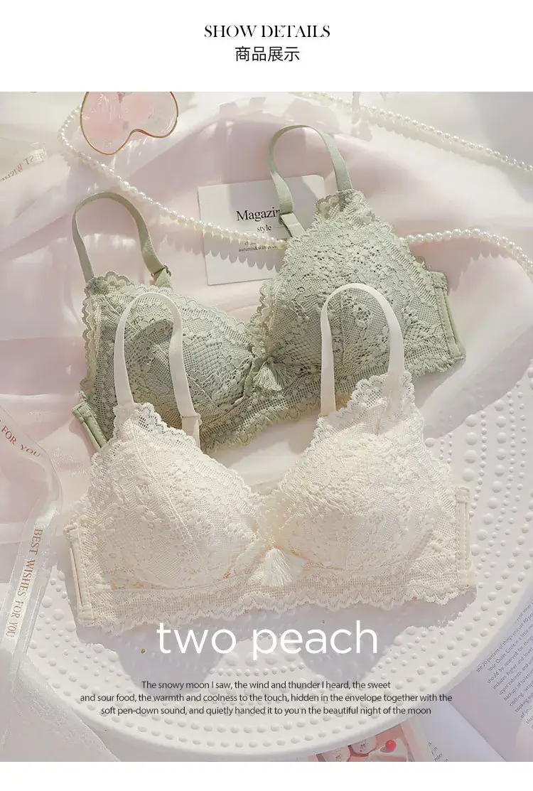 Lace Push Up Bra Red Small Chest 1.2cm — feature 16