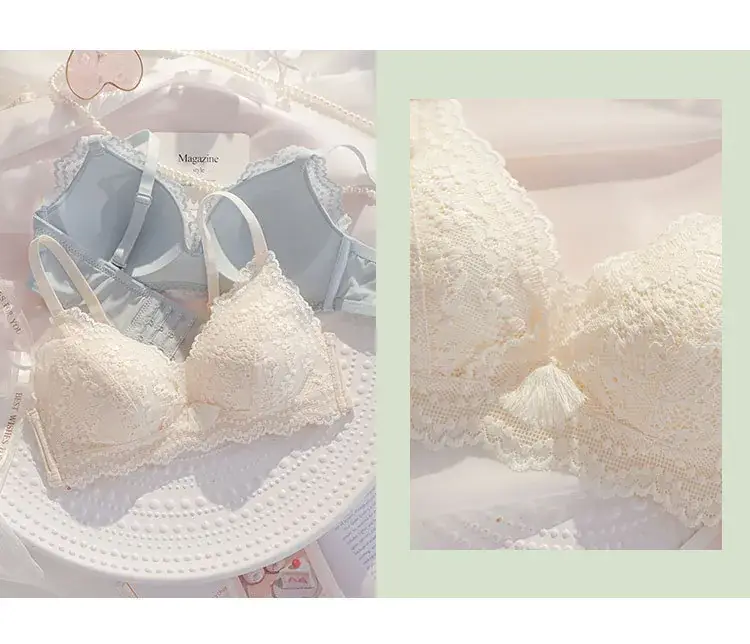 Lace Push Up Bra Red Small Chest 1.2cm — feature 21