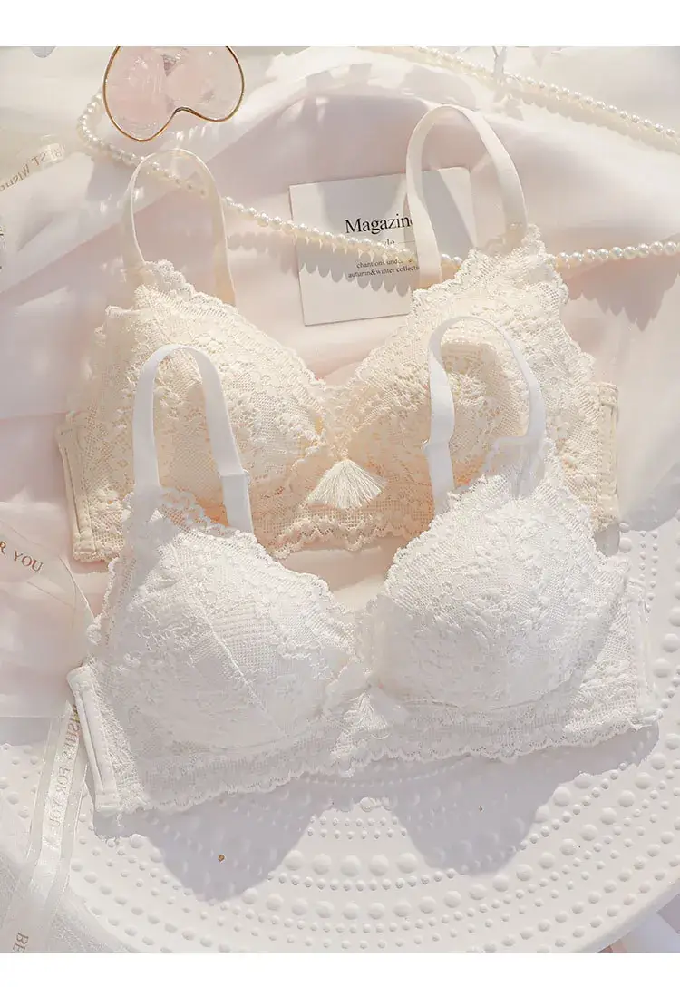 Lace Push Up Bra Red Small Chest 1.2cm — feature 22